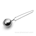 Stainless steel tea ball shaped handle tea infuser